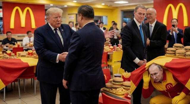 Трампа заставили есть овощи в Китае