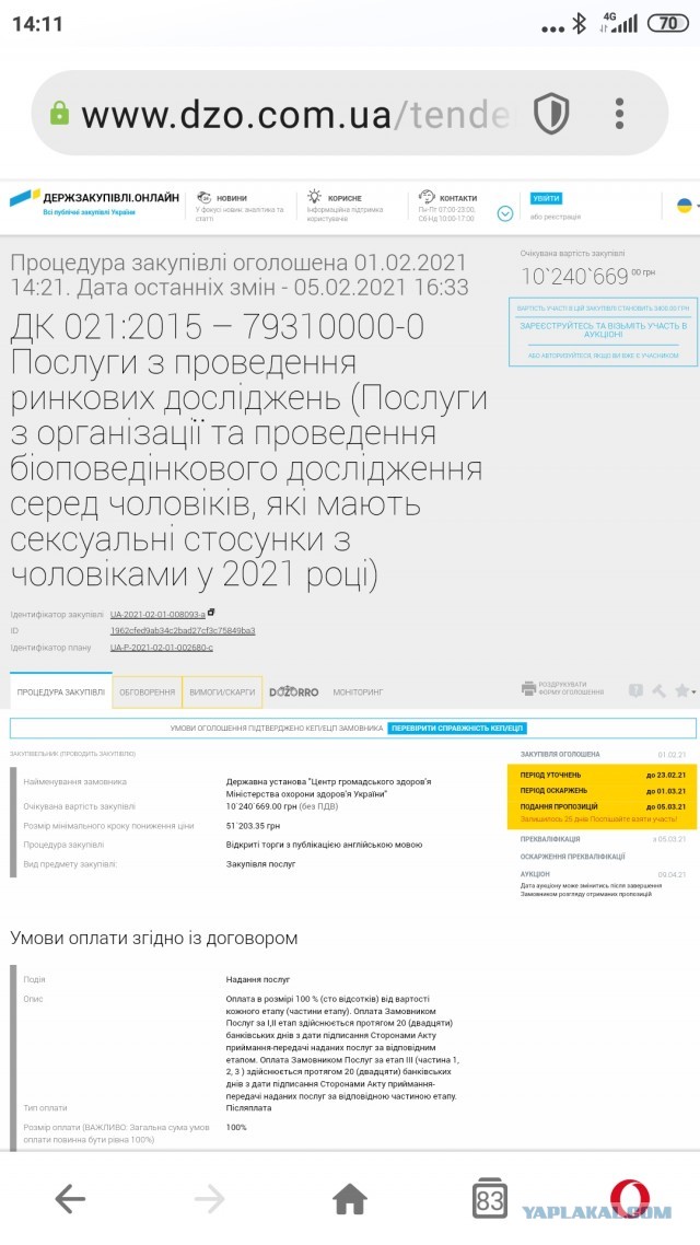 Минздрав Украины запустил тендер научного исследования педерастии