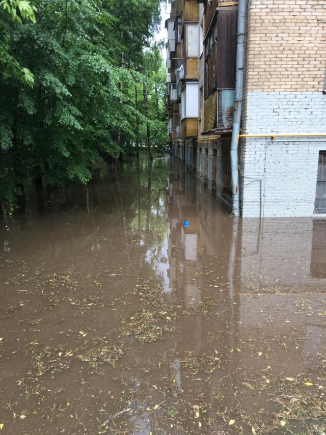 Последствия ливня в Москве