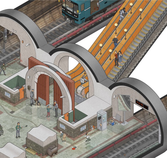 В окружении зомби: Станция метро