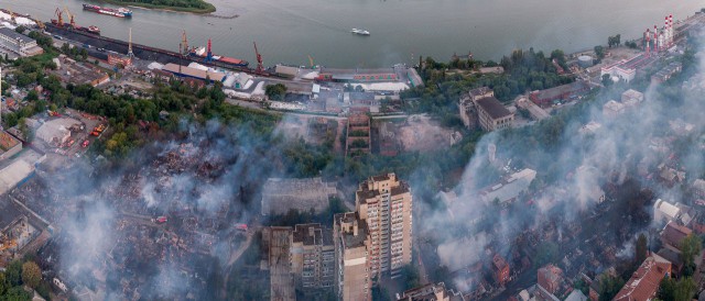 Последствия пожара Ростов