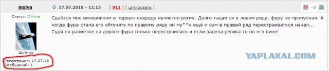 Леворядник не пропустил дальнобойщика.... Тот отомстил ударом!