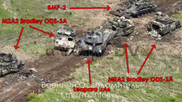 Видео уничтоженных Леопарда и Бредли