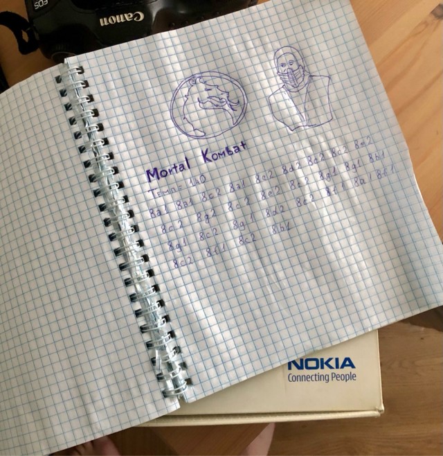 Нашел тетрадь 25 летней давности