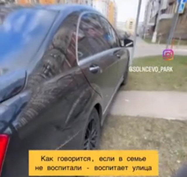 Упоротый и парковка на газоне