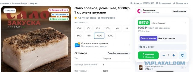 Про жрачку с Озона. Мой опыт.