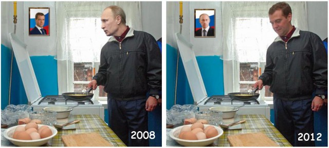 Фотожаба: Медведев жарит яишницу