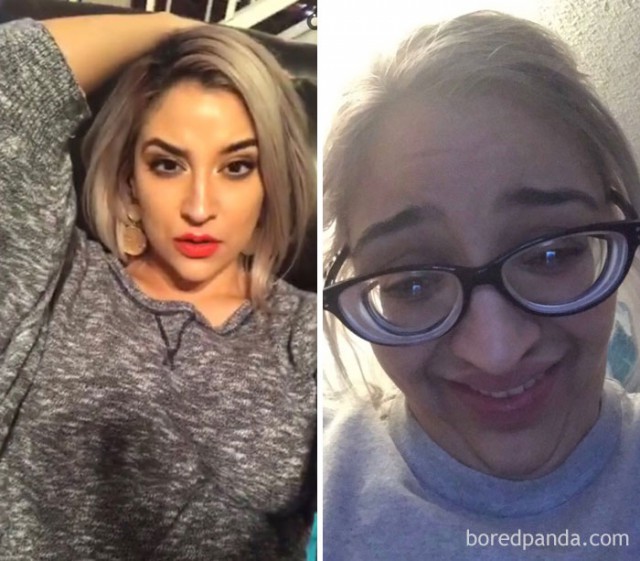 Веселые фото девушек «до и после»