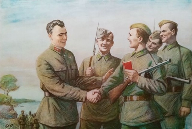 Биография Л.И. Брежнева в рисунках Бориса Лебедева
