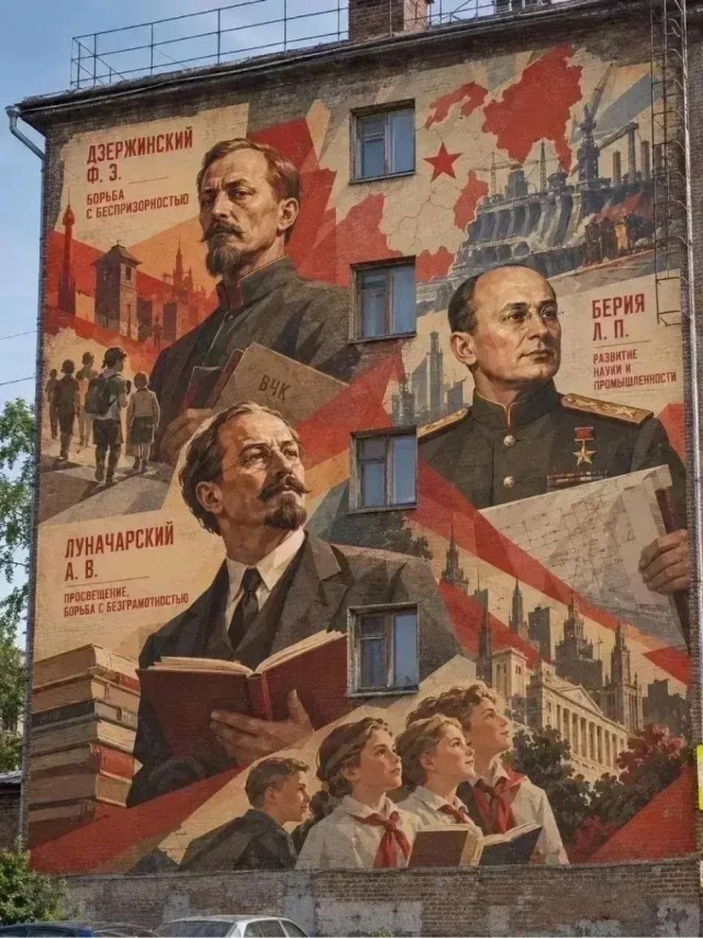 После памятника Сталину жителям Череповца предложили мурал с Берией