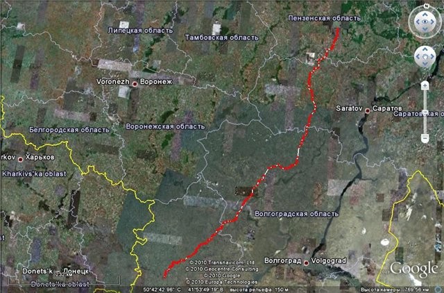 Google Earth - лесозаграждения