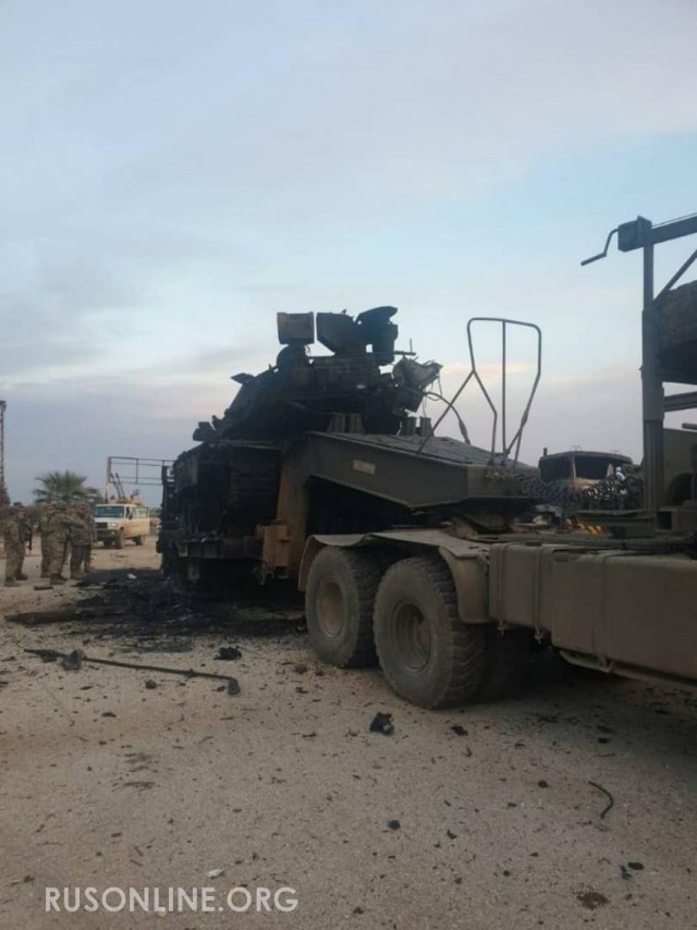 Ответный удар: сирийская артиллерия разнесла турецкий конвой