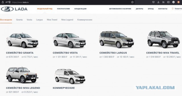 Свежие цены автоваз