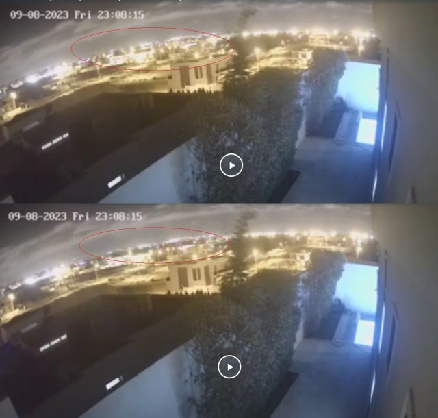 За несколько мгновений до землетрясения в Марокко в небе вспыхнул непонятный синий свет
