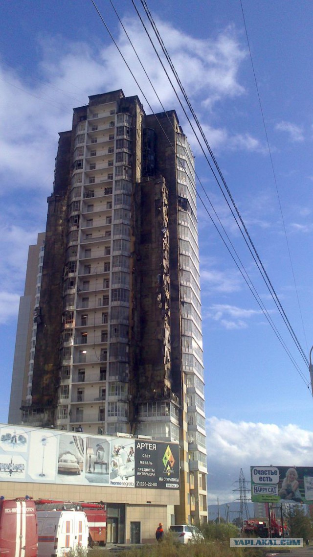 Пожар в Красноярске