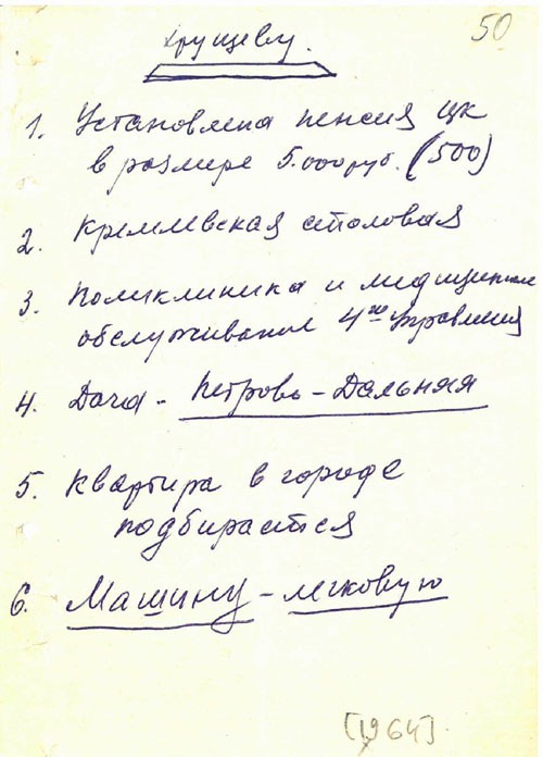 Брежнев собирает Хрущева на пенсию, 1964 год
