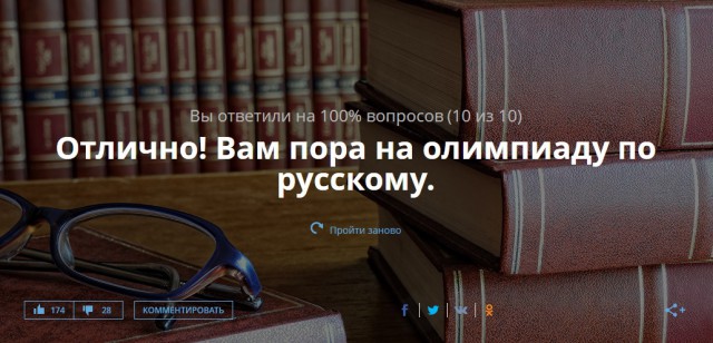 Тест на знание русского языка.