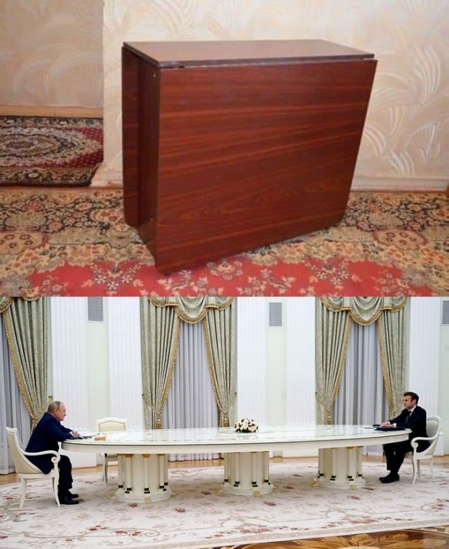Предлагаю пофотошопить встречу Путина и Макрона