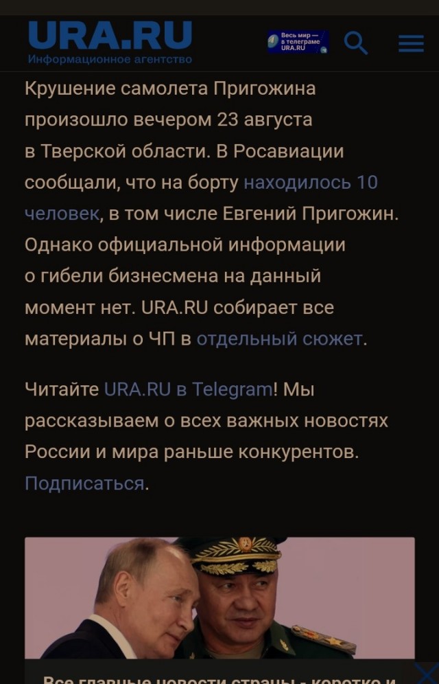 Гиркин-Стрелков заявил, что Пригожина могли убить высокопоставленные военные, в месть Путина он не верит