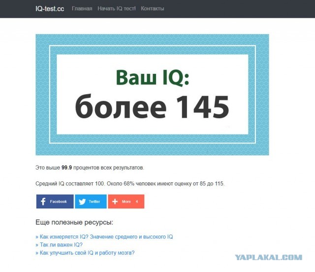 А какой у Вас IQ?
