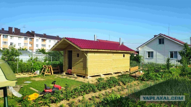 Сборка каркасной бани