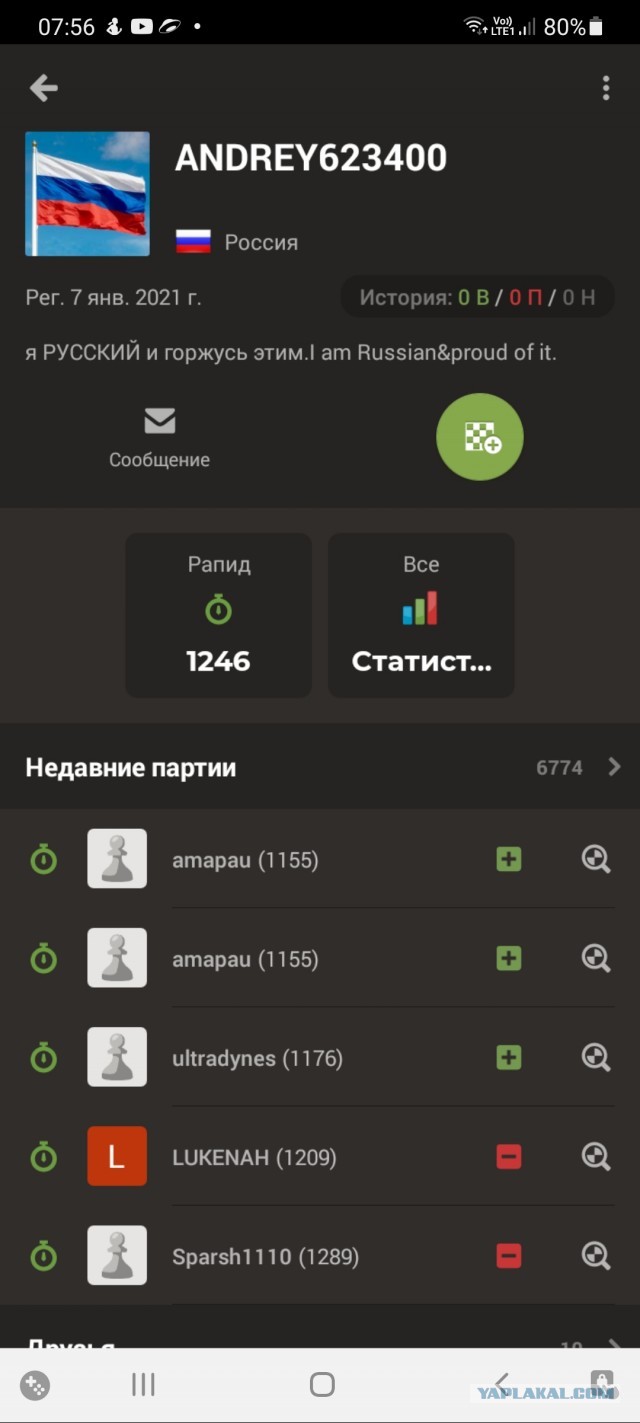 Администрация сайта chess.com скрыла флаги российских пользователей