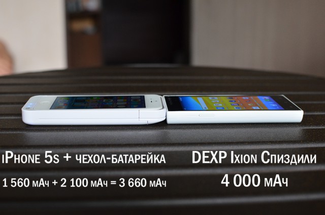 Красивый тонкий iPhone и толстый уродский Android
