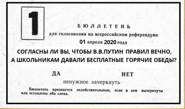 Голосование по поправкам в Конституцию пройдёт до 1 мая 2020