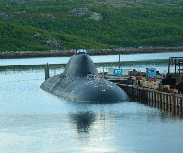 Выход Акулы в море. Северодвинск.