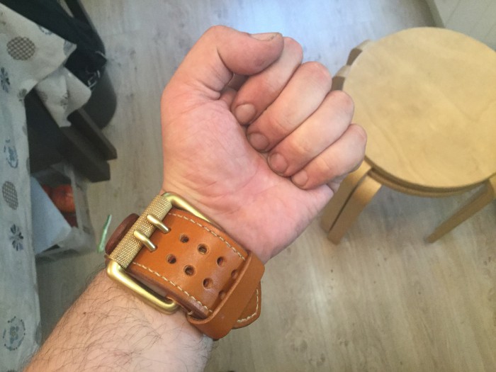 Пошаговое зготовление прошитого ремня из кожи English Bridle для ресторатора и ведущего Константина Ивлева