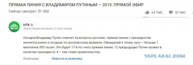 Прямая линия 20.06.2019