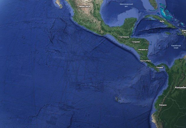 Археолог с помощью Google Earth обнаружил аномалию на дне Тихого океана