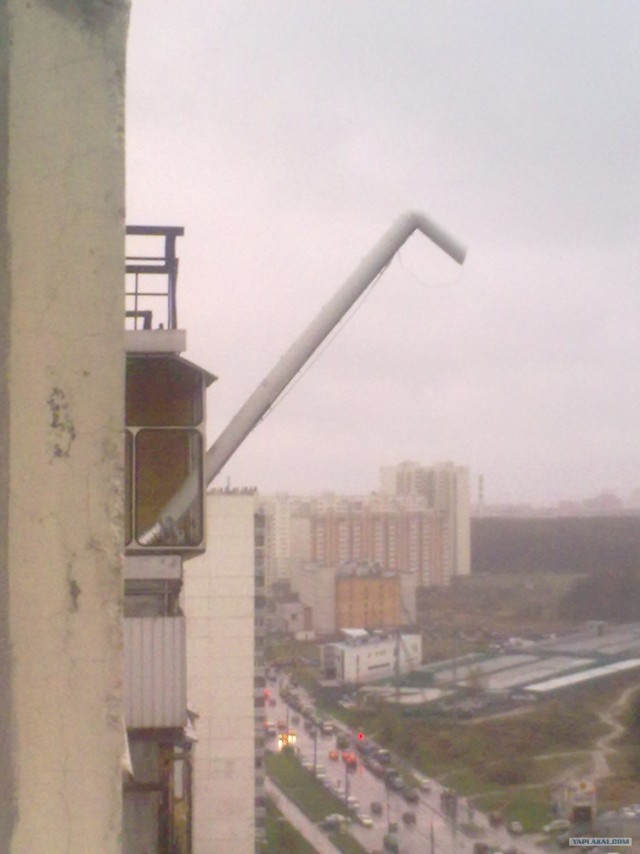 НВО - труба над балконом
