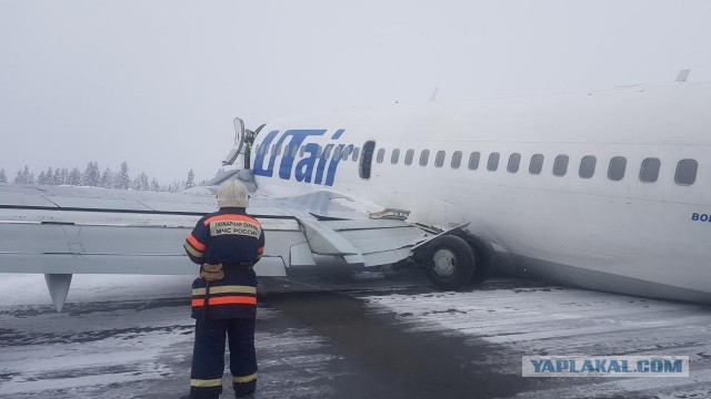 Жесткая посадка самолёта в Усинске