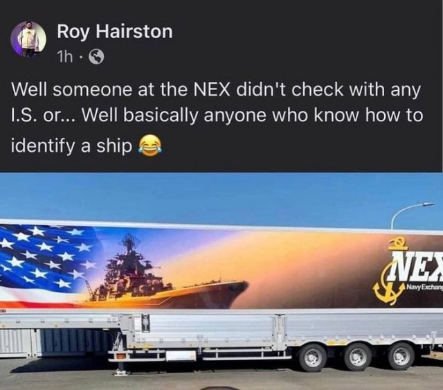 "Петр Великий" на грузовике ВМС США