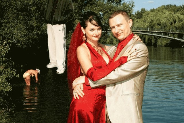 Романтический фон на свадебном фото