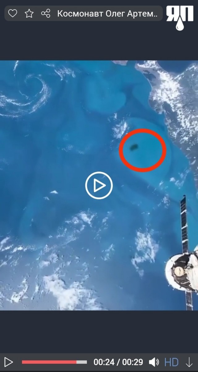 Космонавт Олег Артемьев показал, как выглядит Чёрное море с борта МКС