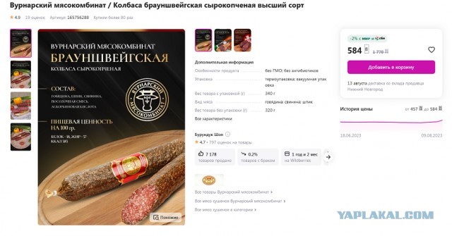 Советские сырокопченые колбасы высшего сорта
