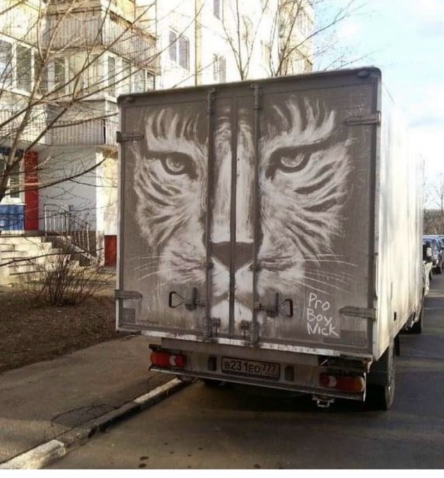 Грязь на фургонах