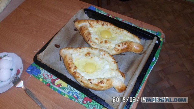 Хачапури по-аджарски, Кулинарный этюд