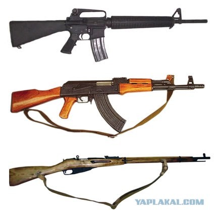 Противостояние: М16 - АК47 - Трехлинейка