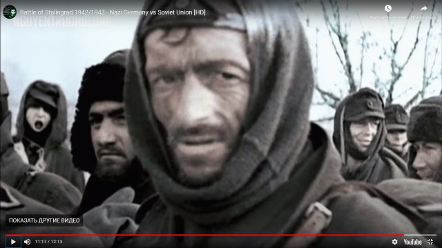 Битва за Сталинград, подборка документальных видеокадров