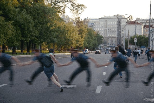 Школьники и полицай