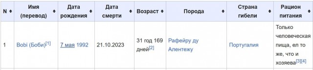 Умерла самая старая собака в мире