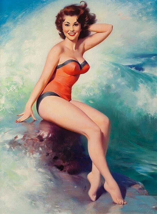 Добротный американский пинап от Билла Мэдкалфа