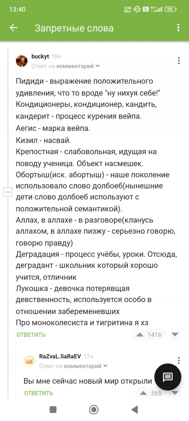 «Запретные слова 8 В класса»