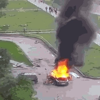 Взрыв авто во дворе