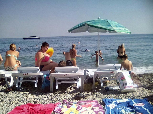На море в сентябре.