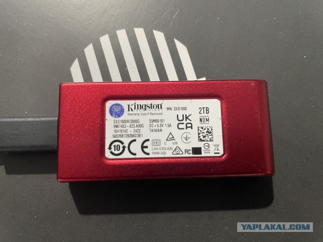 SSD Kingston XS1000 USB-C 1.8" 2TB красный