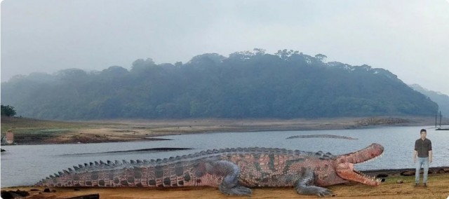 Пурусзавр: Большим копытным нужен большой хищник. 12 тонн крокодила на максималках